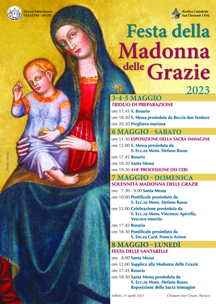 Orario Messa Madonna Delle Grazie 7 maggio - Festa della Madonna delle Grazie - Diocesi Suburbicaria