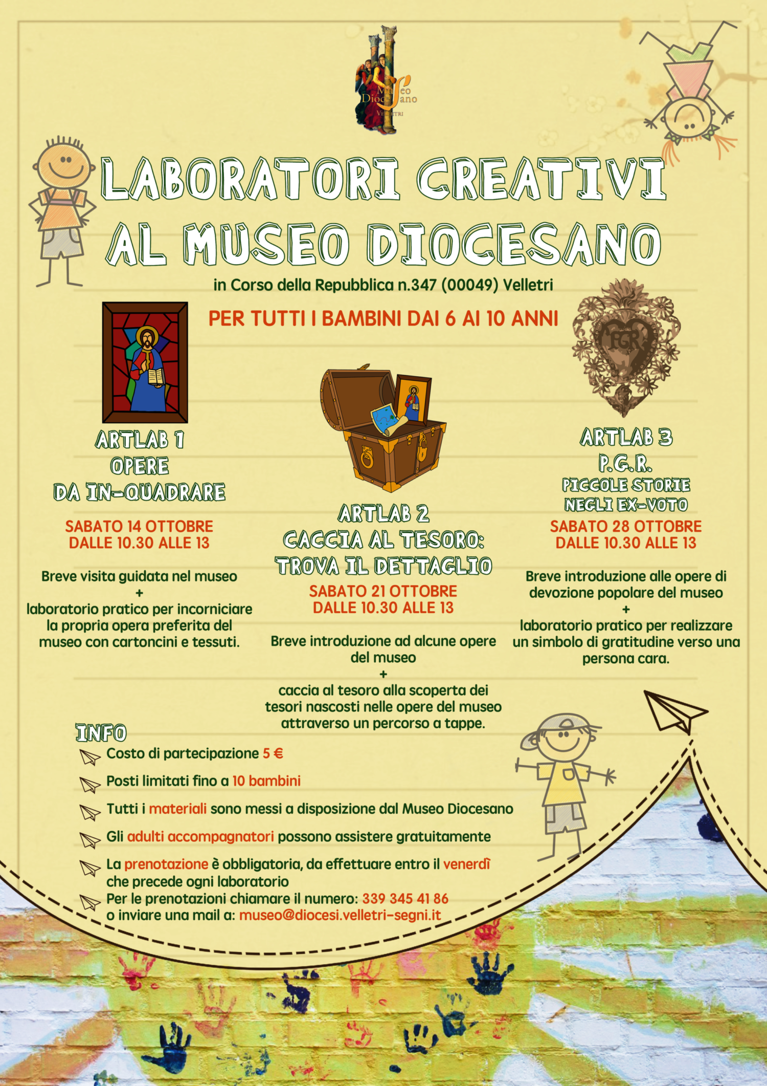 Sabato 28 ottobre: ARTLAB al Museo diocesano – LABORATORI CREATIVI PER BAMBINI 6-10 ANNI