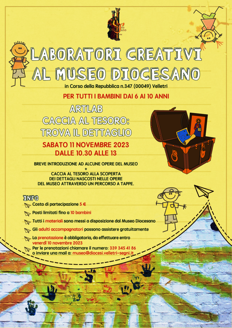 Sabato 11.11: Museo diocesano – LABORATORI CREATIVI PER BAMBINI 6-10 ANNI