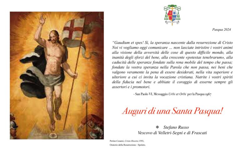 Auguri da parte del Vescovo Stefano