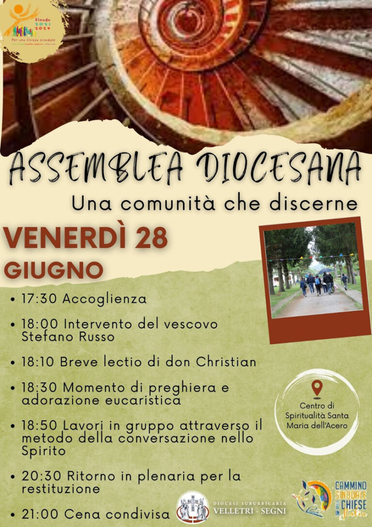 Venerdi 28 giugno – Assemblea ecclesiale diocesana