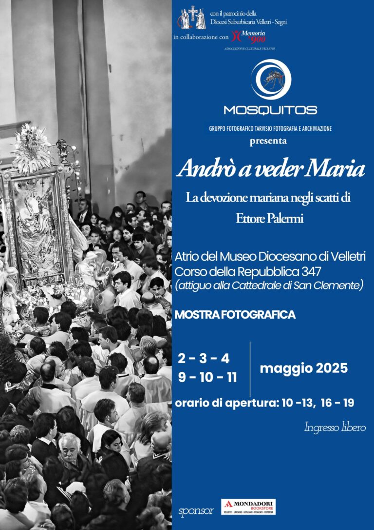 2 maggio, ore 16.00: Inaugurazione mostra fotografica “Andrò a veder Maria. La devozione mariana negli scatti di Ettore Palermi”