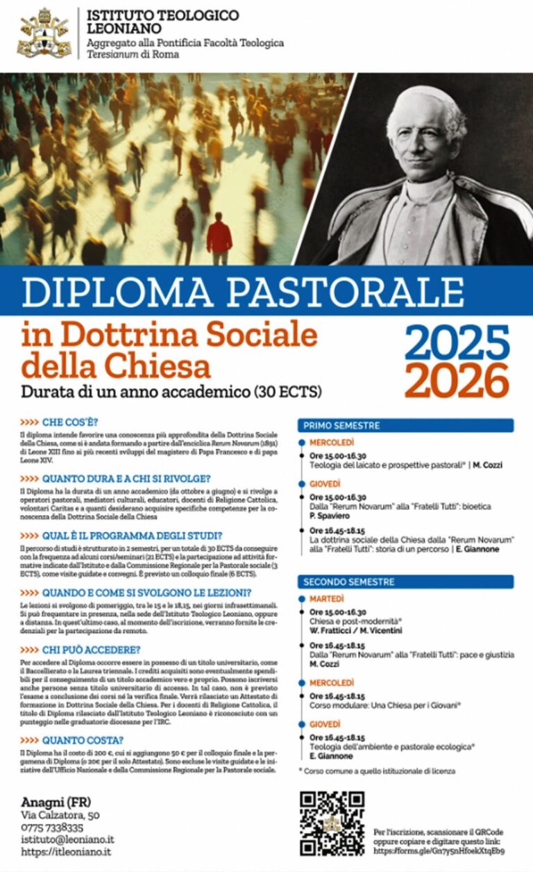 Istituto Teologico Leoniano di Anagni | Proposte Anno accademico 2025-26