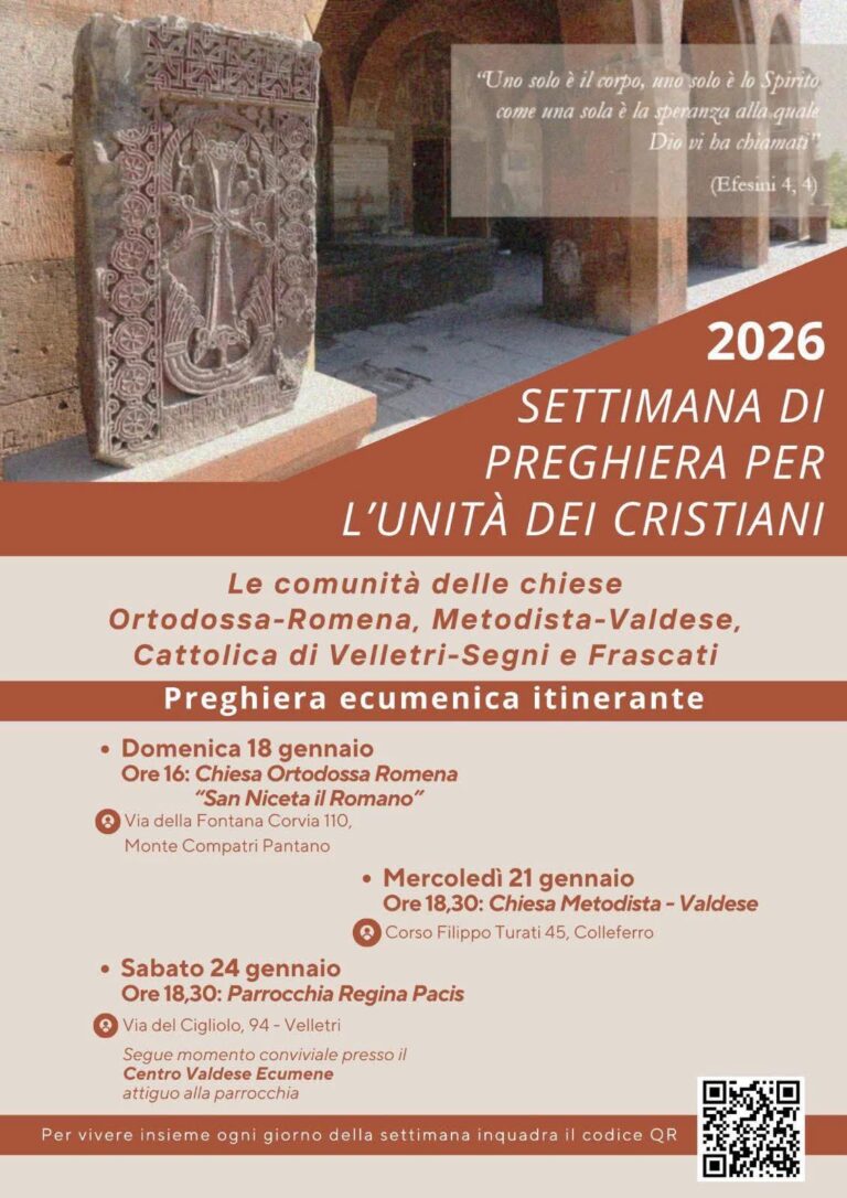 18-24 gennaio: Settimana di preghiera per l’Unità dei cristiani
